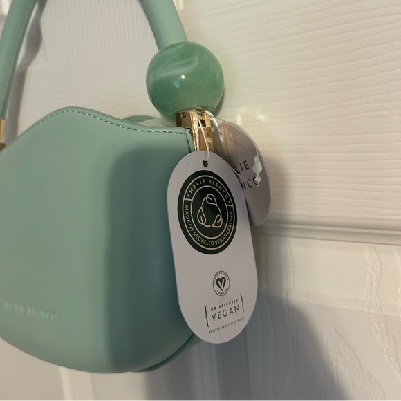 NWT Melie Bianco Vegan Leather Aqua Blue Small Hand Crossbody Bag - Picture 4 of 8
